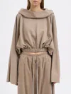 Drkshdw Cropped Hooded Dirty Pearl Sweatshirt In Neutral