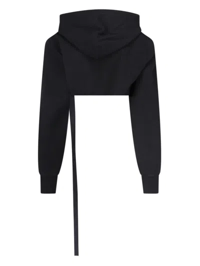 Drkshdw Cropped Hoodie In Black