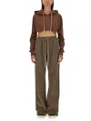 Drkshdw Cropped Sweatshirt In Brown