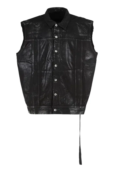 Drkshdw Denim Vest In Black