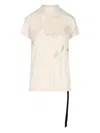 Drkshdw Destroyed T-shirt With Tommy T Lace In Cream