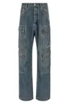 Drkshdw Pantaloni In Denim Double Cargo Jeans Indigo In Blue