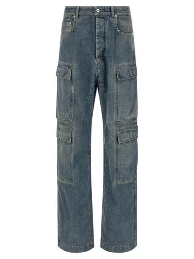 Drkshdw Double Cargo Jeans In Blue