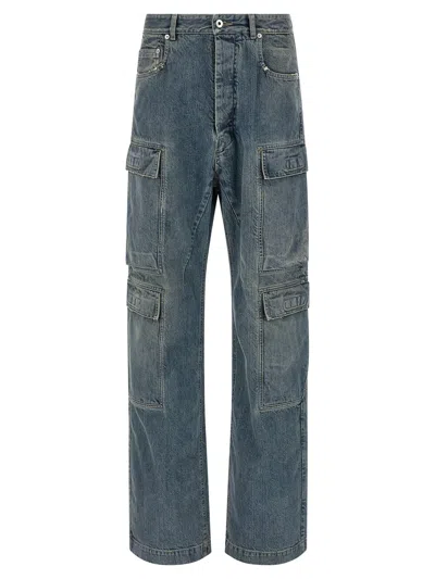 Drkshdw 'double Cargo' Jeans In Blue