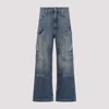 Drkshdw Pantaloni In Denim Double Cargo Jeans Indigo In Washed Indigo