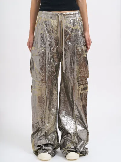 Drkshdw Double Cargo Jumbo Pants Belas Palladium In Gold