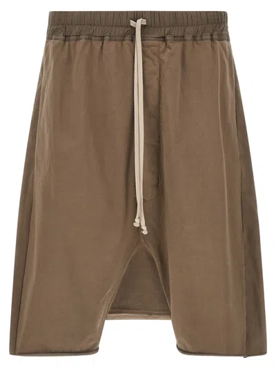 Drkshdw Drawstring Pods Bermuda Shorts In Brown