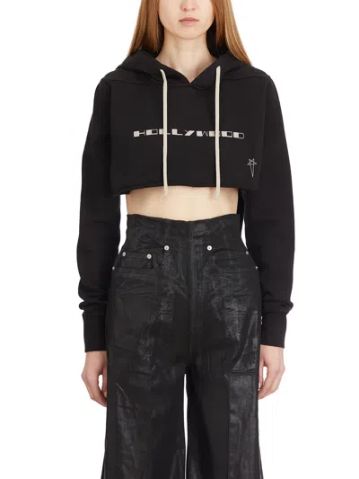 Drkshdw Felpa Cropped Hoodie Black Pearl