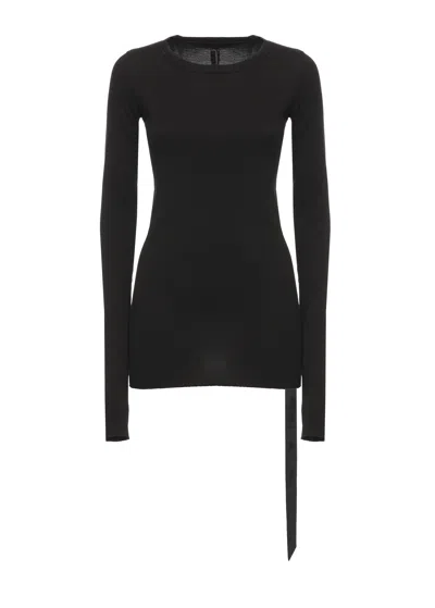 Drkshdw Fitted Cotton Jersey Top With Iconic Lace Detail In Black