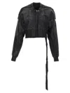 Drkshdw Flight Bomber Jacket In Blue