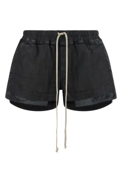Drkshdw Layered Black Drawstring Shorts