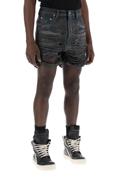 DRKSHDW GETH CUT-OFF DISTRESSED SHORTS