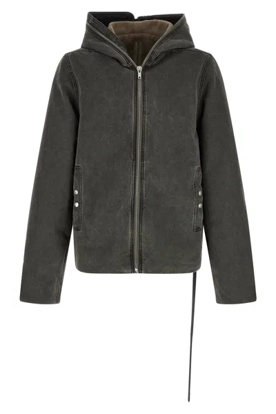 Drkshdw Gimp Zipfront Jacket In Gray