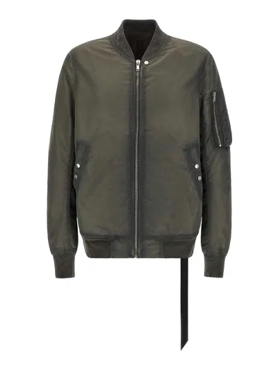 Drkshdw Grey Classic Flight Bomber Jacket
