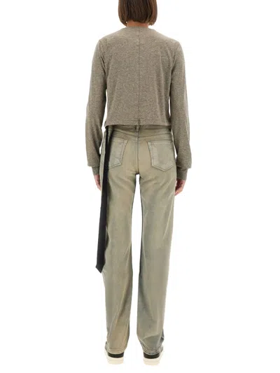 DRKSHDW DRKSHDW GREY COTTON BLEND T-SHIRT