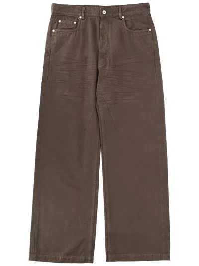 Drkshdw Grey Cotton Jeans In Brown