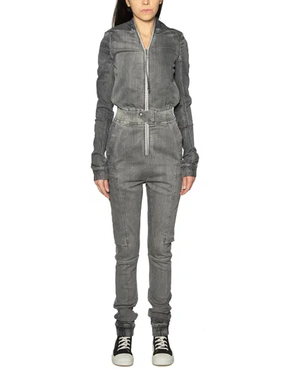 Drkshdw Grey Denim Overalls For Women