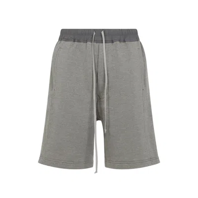 Drkshdw Grey Wide Pusher Cotton Shorts In Gray