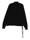 Drkshdw Double Funnel Neck Sweatshirt In Black