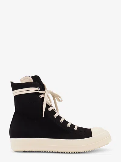 Drkshdw High Top Canvas And Rubber Sneakers In Black