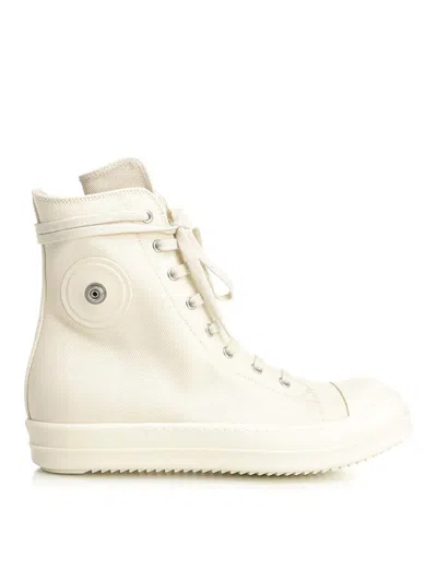 Drkshdw High-top Cotton Sneakers In White