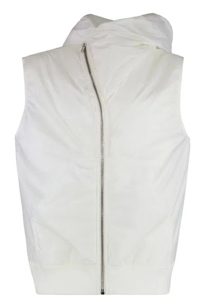 Drkshdw Asymmetric Hooded Bodywarmer For Women In White