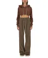 Drkshdw Cropped Sweatshirt In Brown