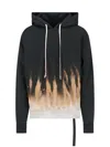 Drkshdw Cotton Hoodie Sun Flame In Black