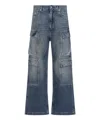 Drkshdw Pantaloni In Denim Double Cargo Jeans Indigo In Blue