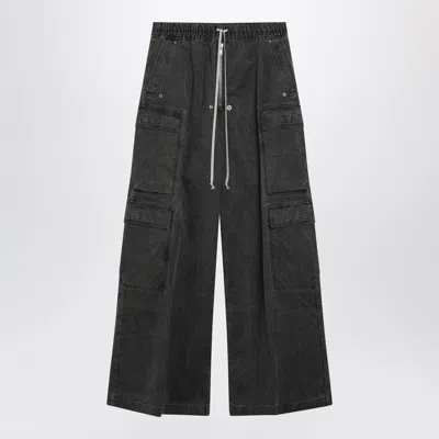 Drkshdw Jumbo Belas Gravel Cotton Cargo Pants In Black