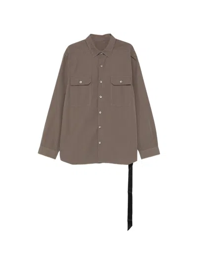 Drkshdw Jumbo Overshirt In Gray