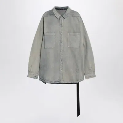 Drkshdw Jumbo Shirt In Pearl Vintage Denim In Gray