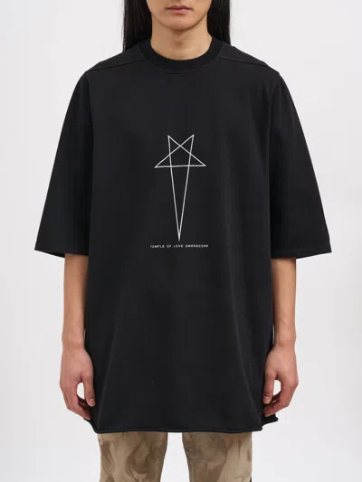 Drkshdw Men Cotton T-shirt With Logo On The Front In Black