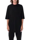 Rick Owens Drkshdw Drkshdw By Rick Owens Oversized Cotton T-shirt With Geometric Design And Relaxed Fit In Black