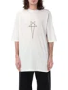 Drkshdw White Crew Neck T-shirt With Iconic Logo Print In White