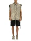 Drkshdw Cotton Sleevless Jackett In Gold