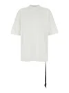 Drkshdw Jumbo White Crewneck T-shirt With Oversized Band In Cotton Man In White