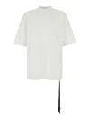 Drkshdw Jumbo White Crewneck T-shirt With Oversized Band In Cotton Man