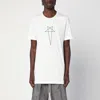 Drkshdw White Crew Neck T-shirt With Iconic Logo Print In White