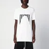 DRKSHDW LARGE WHITE JERSEY T-SHIRT WITH LOGO