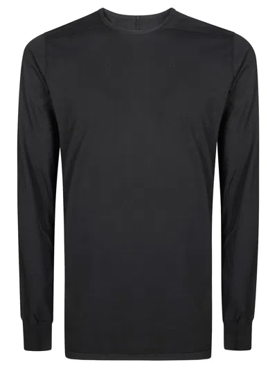 Drkshdw Level T Ls Fitted Cuffs Crew Neck Long-sleeve T-shirt In Black