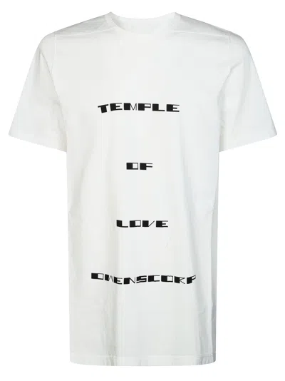 Drkshdw Level T Relaxed Fit Fragmented Typography Cotton T-shirt In White