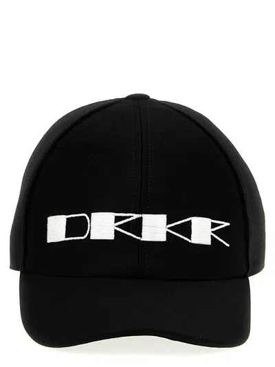 Drkshdw Logo Embroidery Cap Hats In White/black