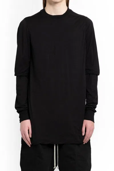 Drkshdw Long-sleeved Crewneck T-shirt T-shirt In Black