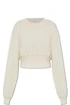 Drkshdw Pearl Cropped Sweatshirt In Cream