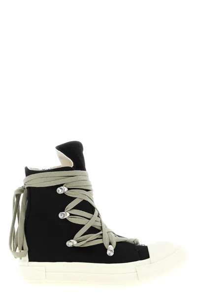 Drkshdw Temple Megalace High Sneakers In Black