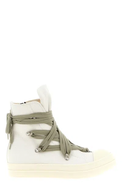 Drkshdw Scarpe In Denim Megalace Sneakers In White