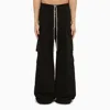 DRKSHDW MEN'S BLACK WIDE CARGO TROUSERS FOR SS24 COLLECTION