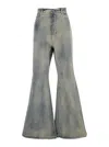 Drkshdw Bolan Light Blue Jeans With Wide-flared Leg And Faded Effect In Denim Man In Blue