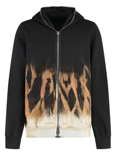DRKSHDW MEN'S COTTON FULL-ZIP SWEATSHIRT